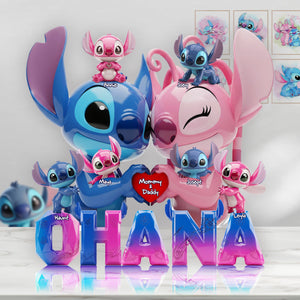 Tropical Aliens Family Acrylic Plaque - Personalized Gift For Family 01OHLU210525-Homacus