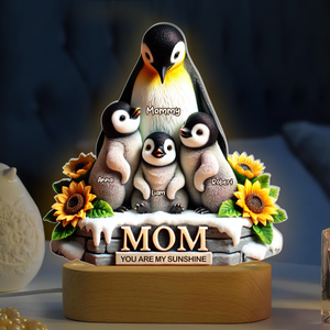 Penguin Mom Led Light - Personalized Gifts For Mom 03hupu230425-Homacus