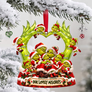 Grandparents’ Little Mischiefs Christmas Ornament - Personalized Gifts For Grandparents 03PALU250926-Homacus