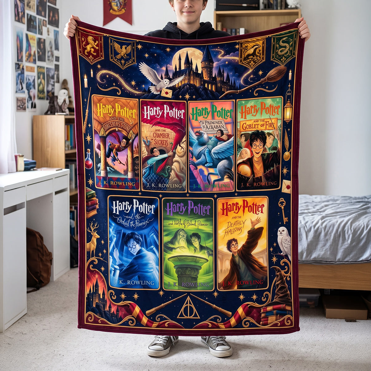 Book Cover Blanket - Personalized Gifts For Fantasy Lovers 02natn071026-Homacus