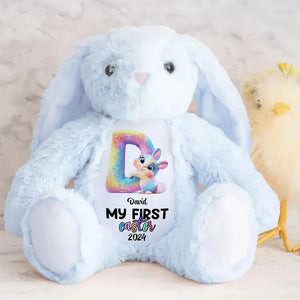 Personalized Gifts For Kid Stuffed Bunny, Rabbit Alphabet - Any Letter 01TGMH190325-Homacus