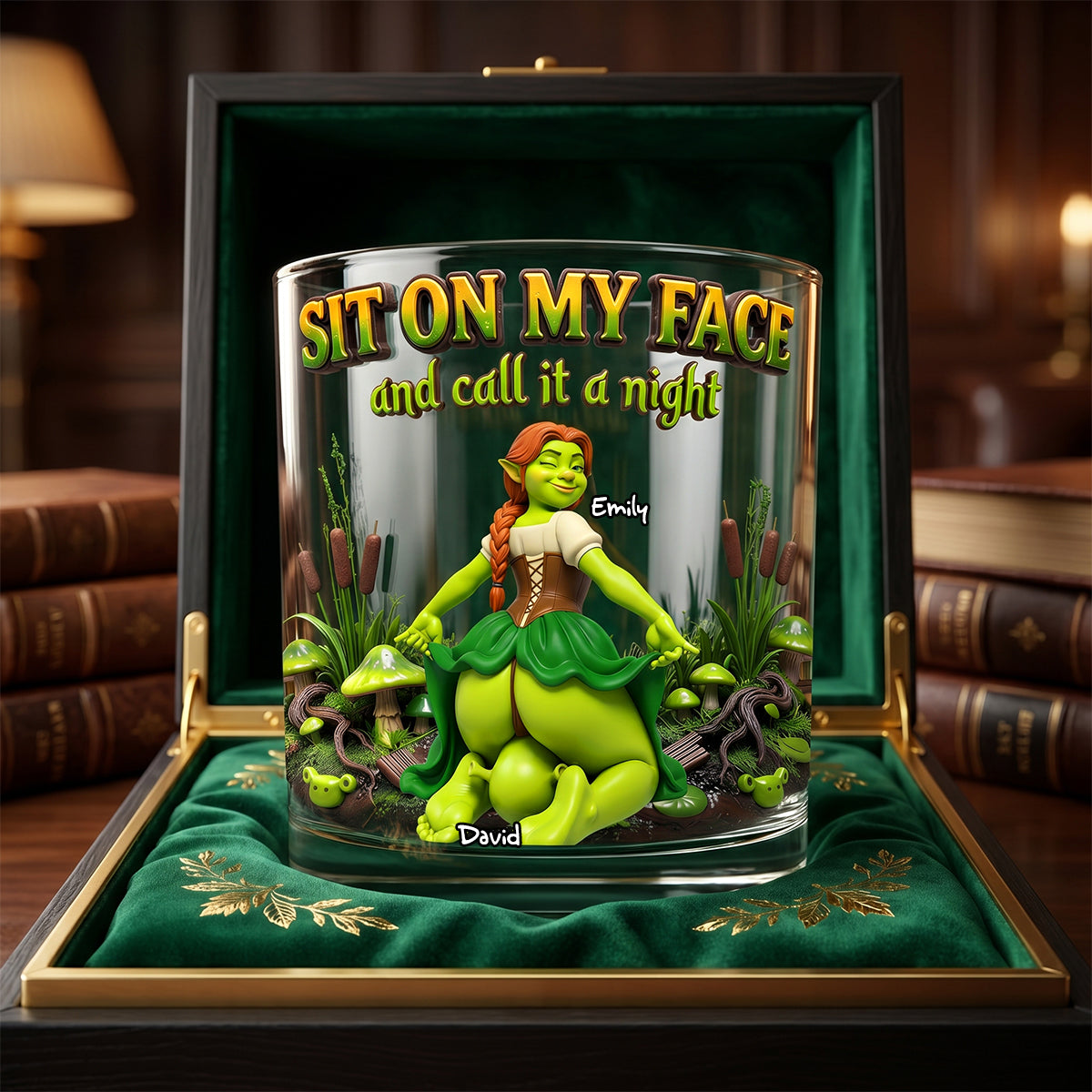 Naughty Couple Round Glass - Personalized Gifts For Couple 03todh220626-Homacus
