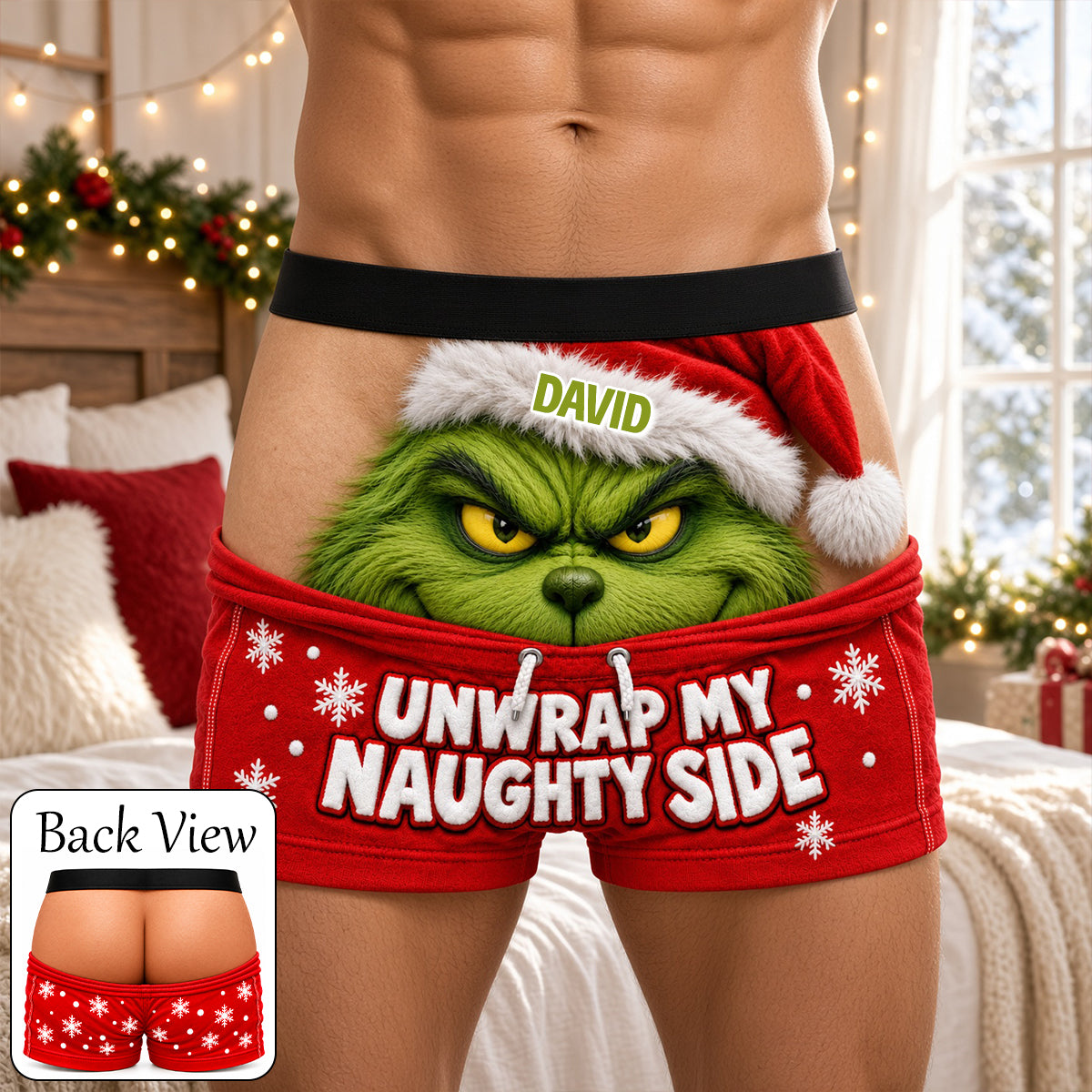 Naughty Christmas Men's Boxers - Personalized Gifts For Him 02ohtn211026-Homacus