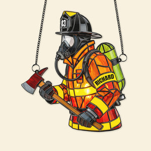Firefighter Suncatcher Ornament - Personalized Gifts For Firefighters 01namg070725-Homacus