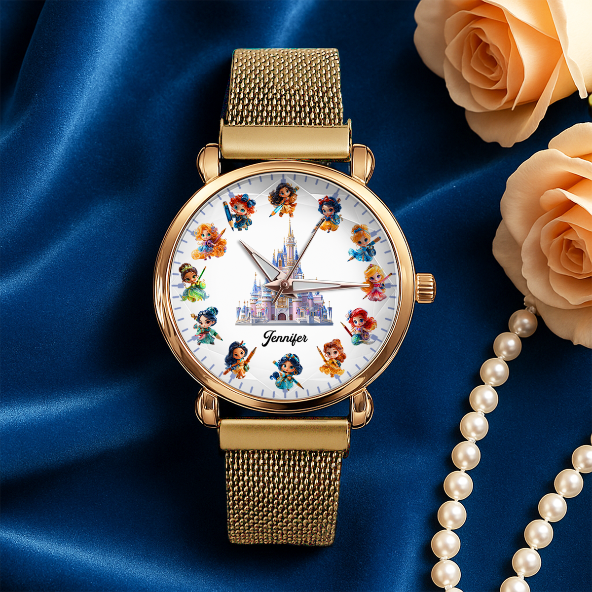 Personalized Gifts For Princess Fans Mesh Strap Quartz Watch 03TGPU180725-Homacus