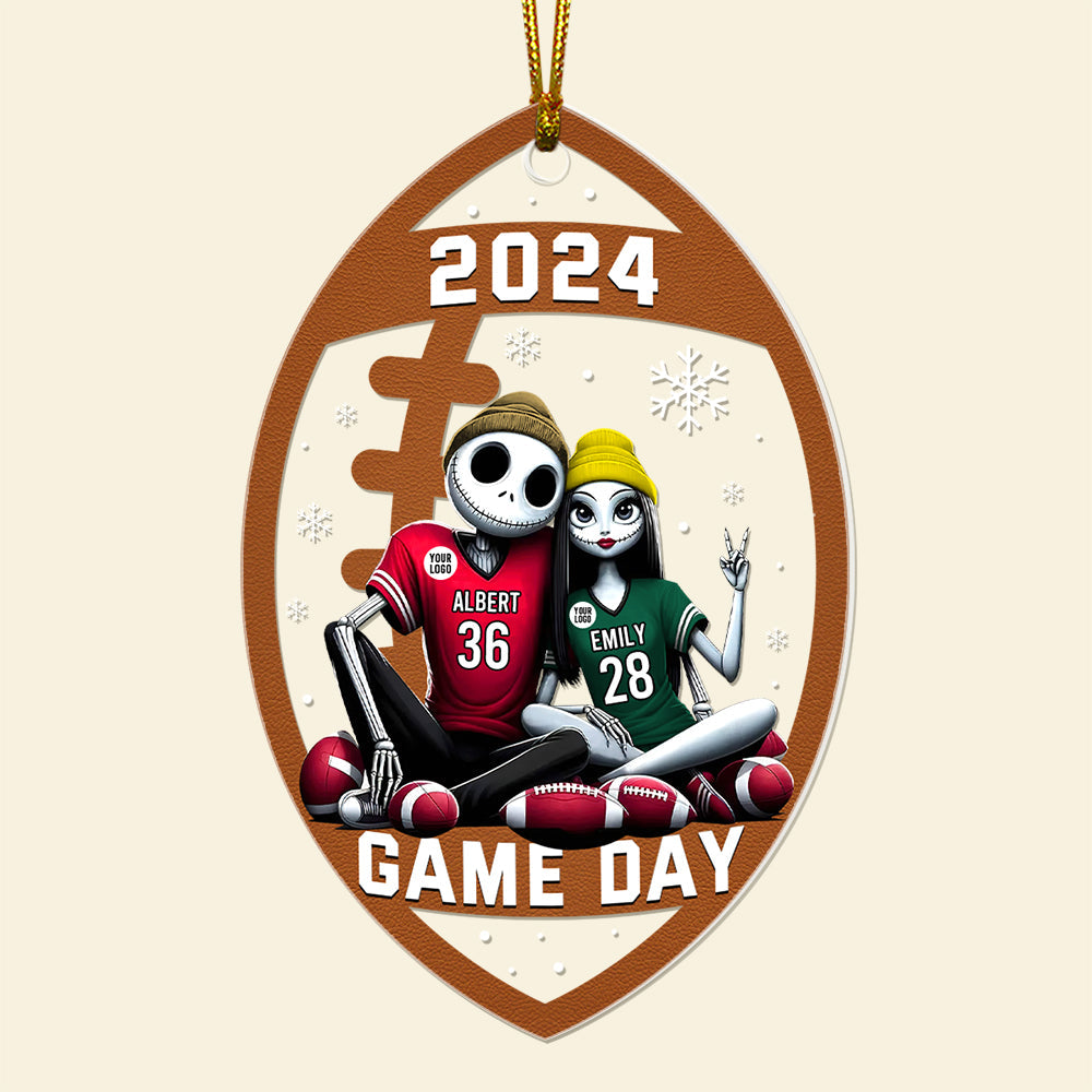 Personalized Gifts For Couple Love Football Acrylic Ornament 07ACQN121024-Homacus