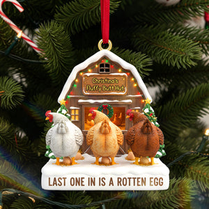 Chicken Farm Acrylic Ornament - Personalized Gift For Farmer Christmas Ornament 02NAMG170925-Homacus