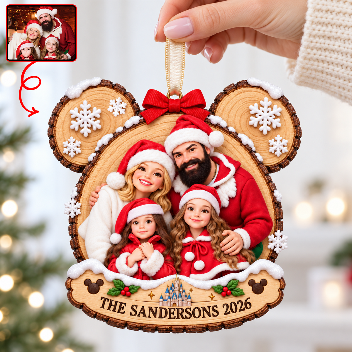 Custom Photo Family Ornament - Personalized Gifts For Family 10huqn161026-Homacus