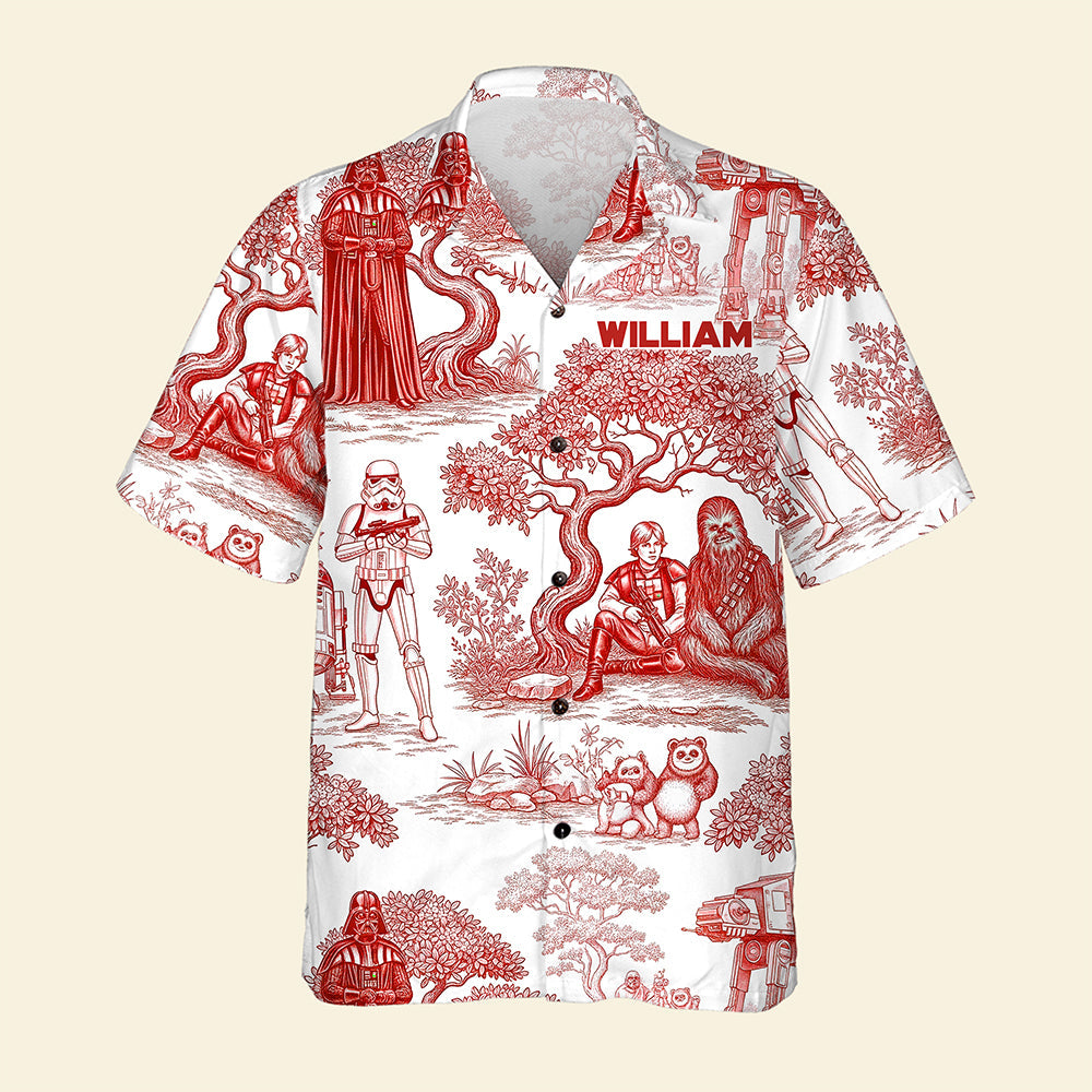 Galactic Toile Hawaiian Shirt - Personalized Gifts For Galaxy Lovers 02naqn040725-Homacus