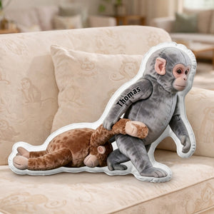 Monkey Custom Shaped Pillow - Personalized Gifts 06tglu060326-Homacus