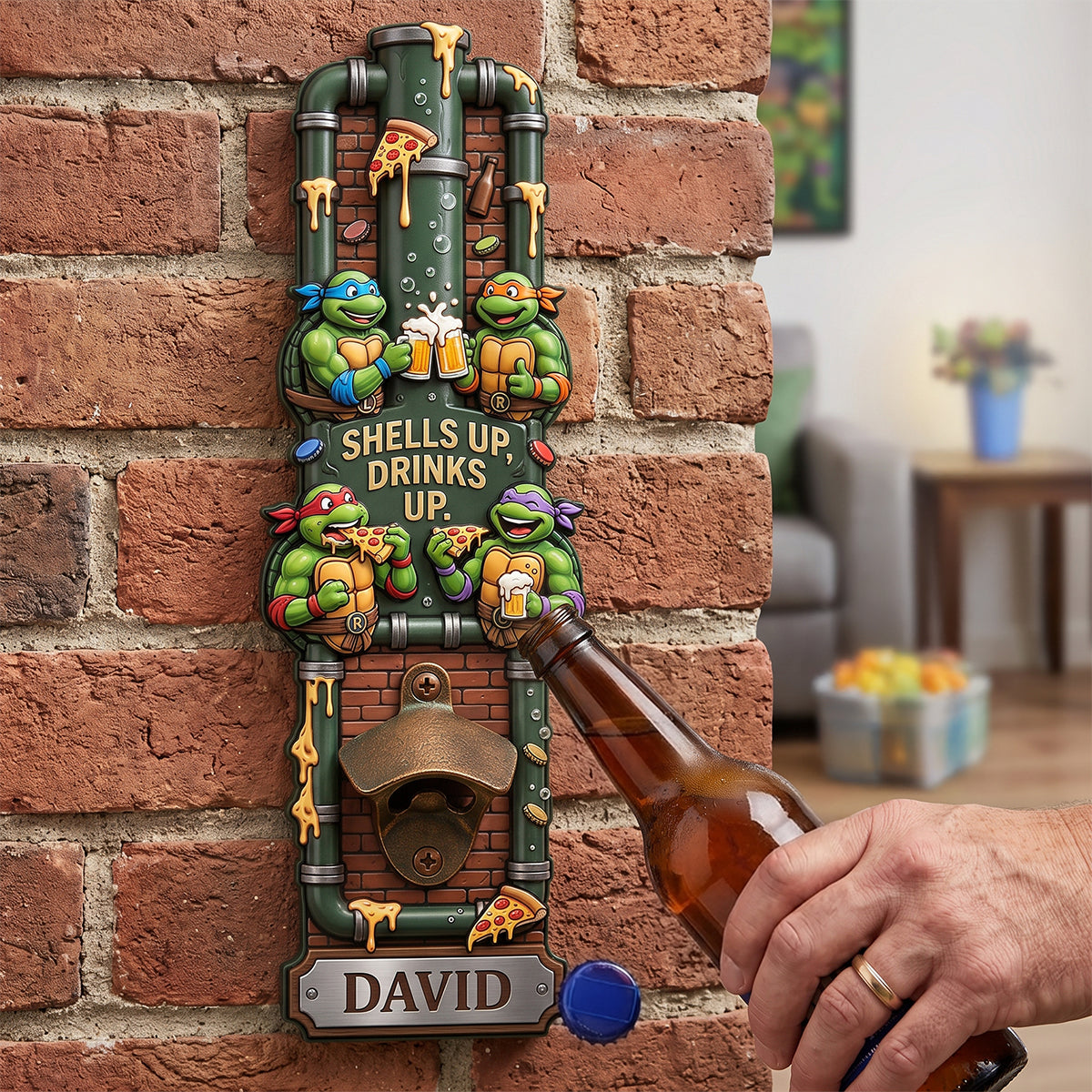 One More Slice Wall Hanging Bottle Opener - Personalized Gifts 04HATA210726