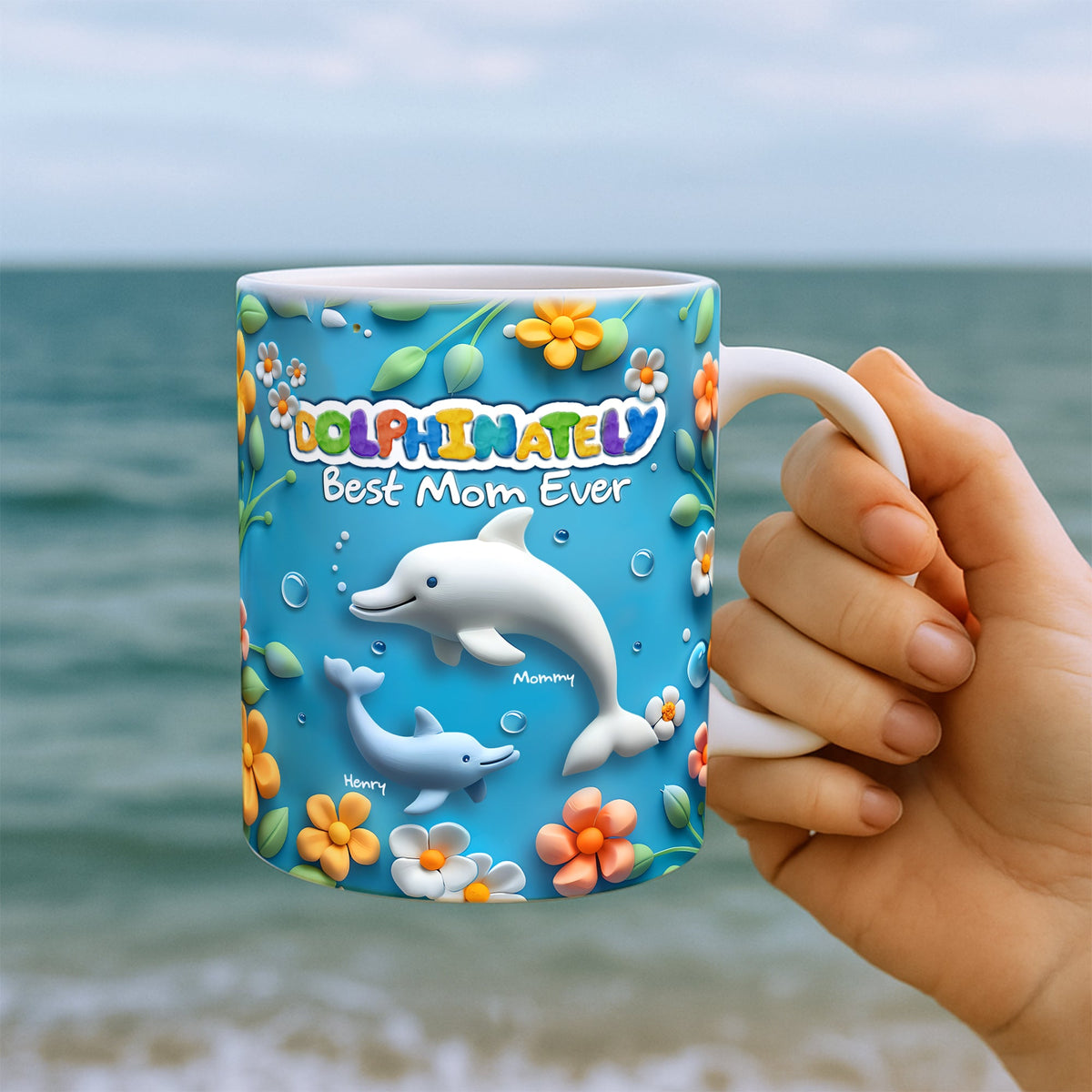 Best Dolphin Mom Coffee Mug - Personalized Gifts For Mother 03QHLU080425-Homacus