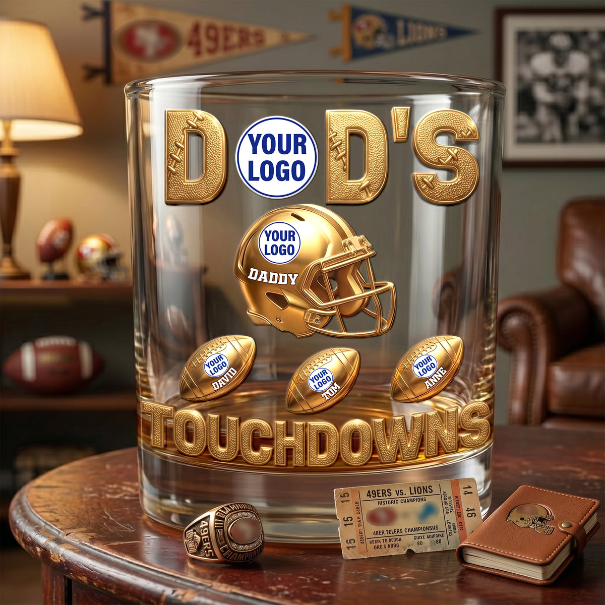 Sport Lover 11oz Round Glass - Personalized Gifts For Father's Day 03OHLU250526-Homacus