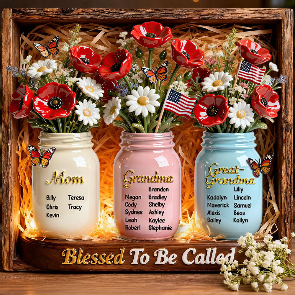 Blessed Mom Mason Jar Acrylic Plaque - Personalized Gifts For Mother's Day 04HUDT130226-Homacus