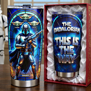 Sci-fi Theme Dad And Kids 20oz Tumbler - Personalized Gifts For Father's Day Tumbler 04TOQN150426-Homacus