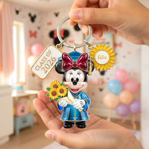 Sunflower Graduate Tag Keychain Personalized Graduation Gifts 02PADH070426-Homacus