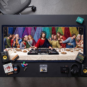 Funny Jesus Quilted Table Runner - Personalized Gifts For Family 05tota140826