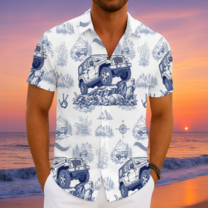 Gifts For Off-road Lovers, Vintage Toile Blue Pattern 02QHTN110625-Homacus
