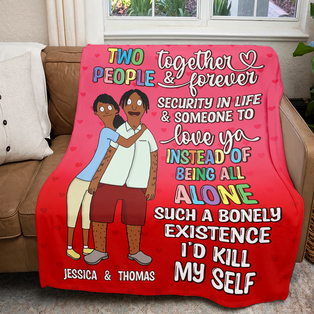 Personalized Gifts For Couple Blanket 01hupu040225hg Together Forever-Homacus
