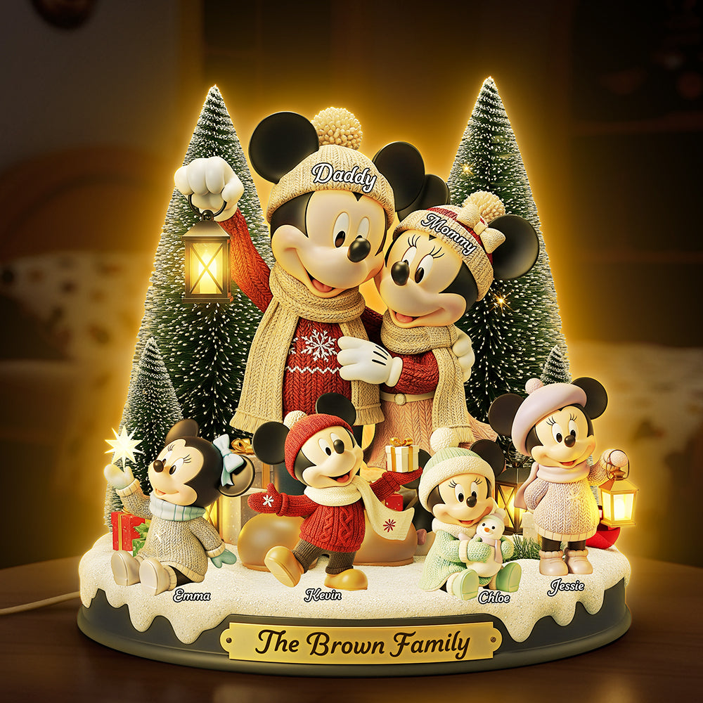 Family Christmas Custom Shape Acrylic Light Box - Personalized Gifts For Family 01pgta111125-Homacus