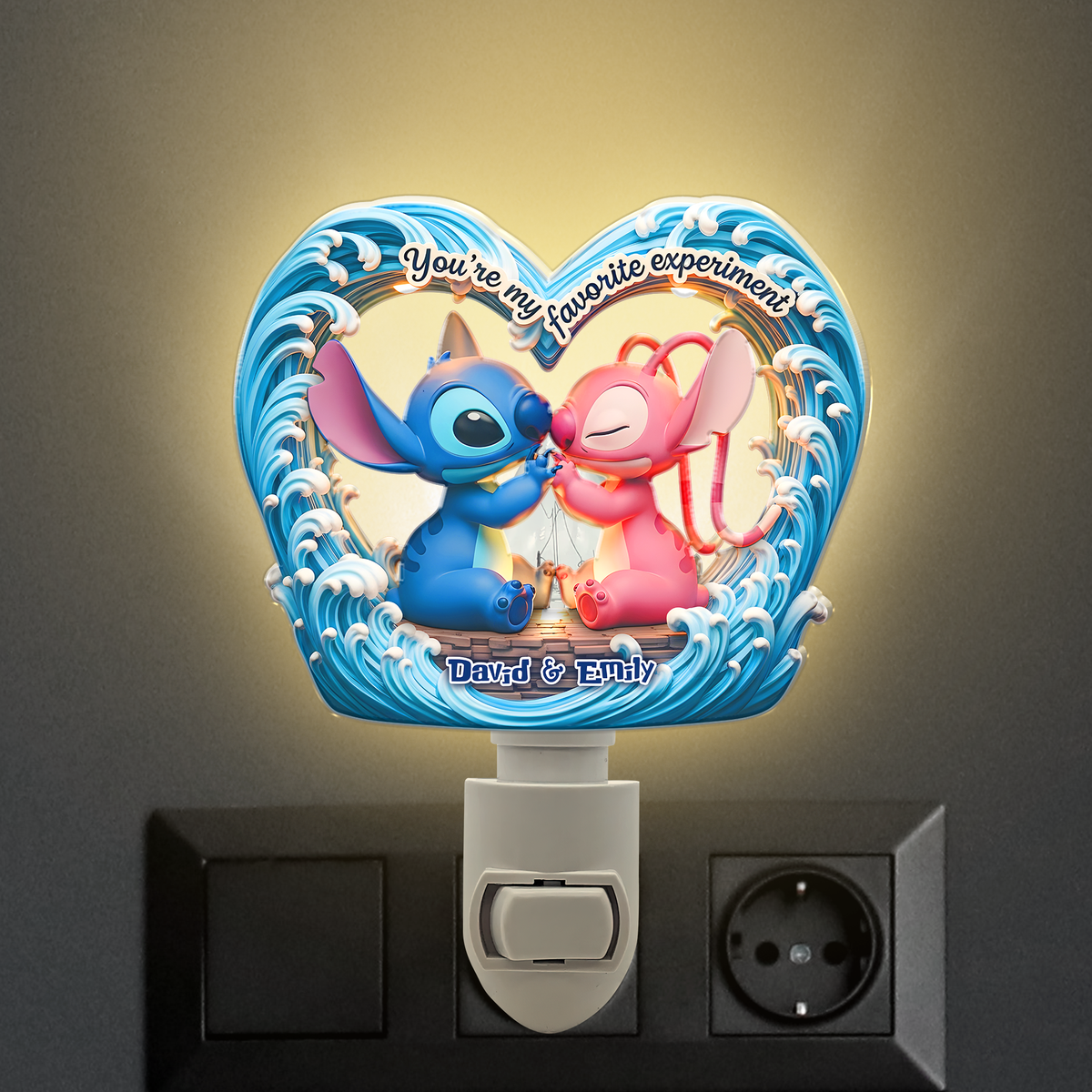 Cute Alien Couple Acrylic Night Light - Personalized Gift For Couple 01qhpu020625-Homacus