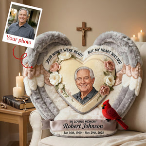 Custom Photo Heaven In Heart Shaped Pillow, Personalized Keepsake To Remember Loved One 02qhmg191225-Homacus