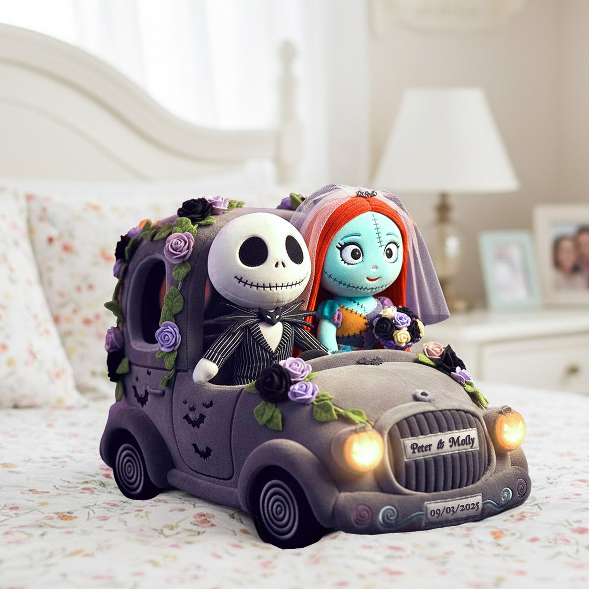 Spooky Bride & Groom Pillow - Personalized Gifts For Couple 08tomg141125-Homacus