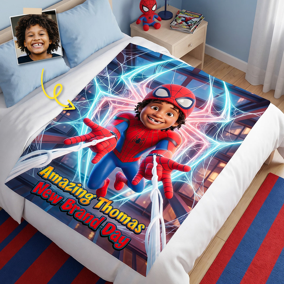 Amazing Hero Kid Blanket - Custom Photo Gifts For Fans Blanket 01HUDH040826-Homacus