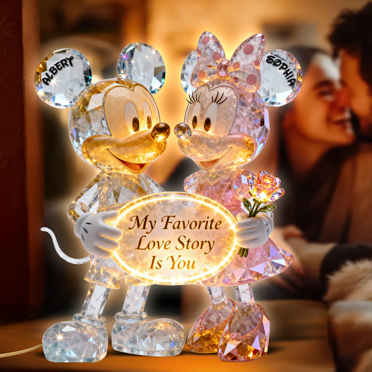Adorable Cartoon Couple Light Box - Personalized Gift For Couples 06OHQN070126-Homacus