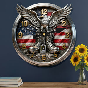 Veteran Acrylic Hanging Wall Clock - Personalized Gifts For Veteran 04toqn231225-Homacus
