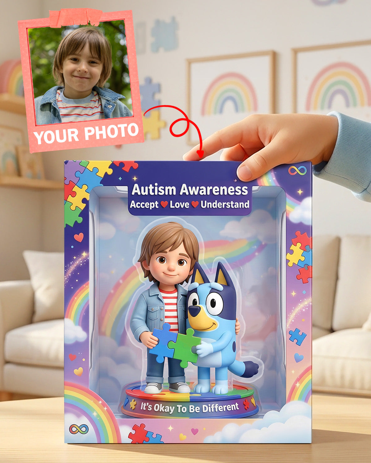 Love Understand Acrylic Plaque - Custom Photo Gifts For Autism 02NAMG100326-Homacus
