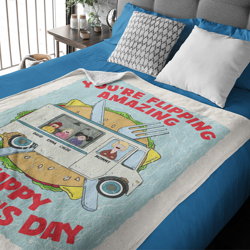 Personalized Gifts For Mom Blanket You're Flipping Amazing 01TODT281224HG-Homacus