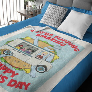 Personalized Gifts For Mom Blanket You're Flipping Amazing 01TODT281224HG-Homacus