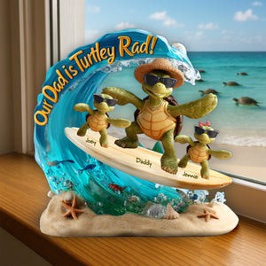Turtle Dad Acrylic Plaque - Personalized Gifts For Father 04TGLU080525-Homacus