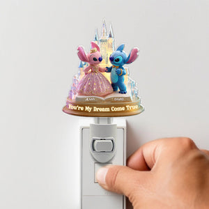 Blue Monster Experiment Couple Personalized Acrylic Night Light 04TGTN230525-Homacus