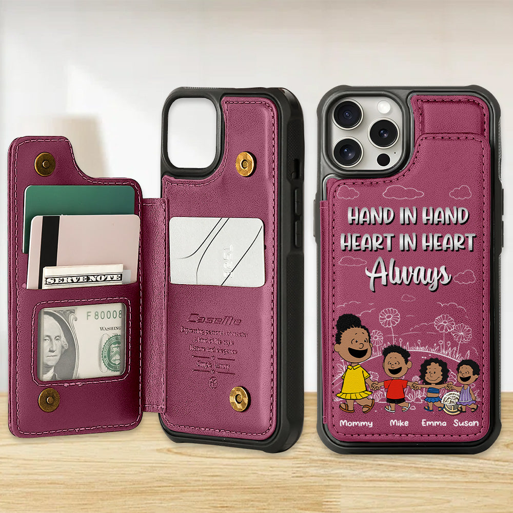 Personalized Gift For Mom Leather Flip Wallet Phone Case 04XQMH200225HH-Homacus