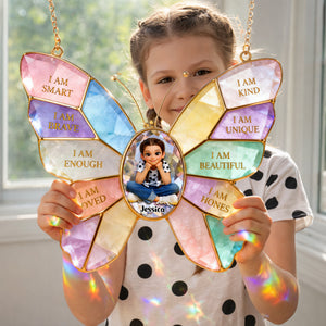 Daily Affirmation Kid Suncatcher Ornament Custom Photo Gifts For Kids 04NALU280226-Homacus