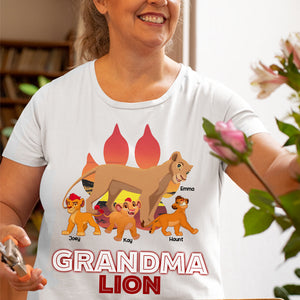 Personalized Gifts For Mom Shirt Mama Lion & Her Cubs 01OHLU220225-Homacus