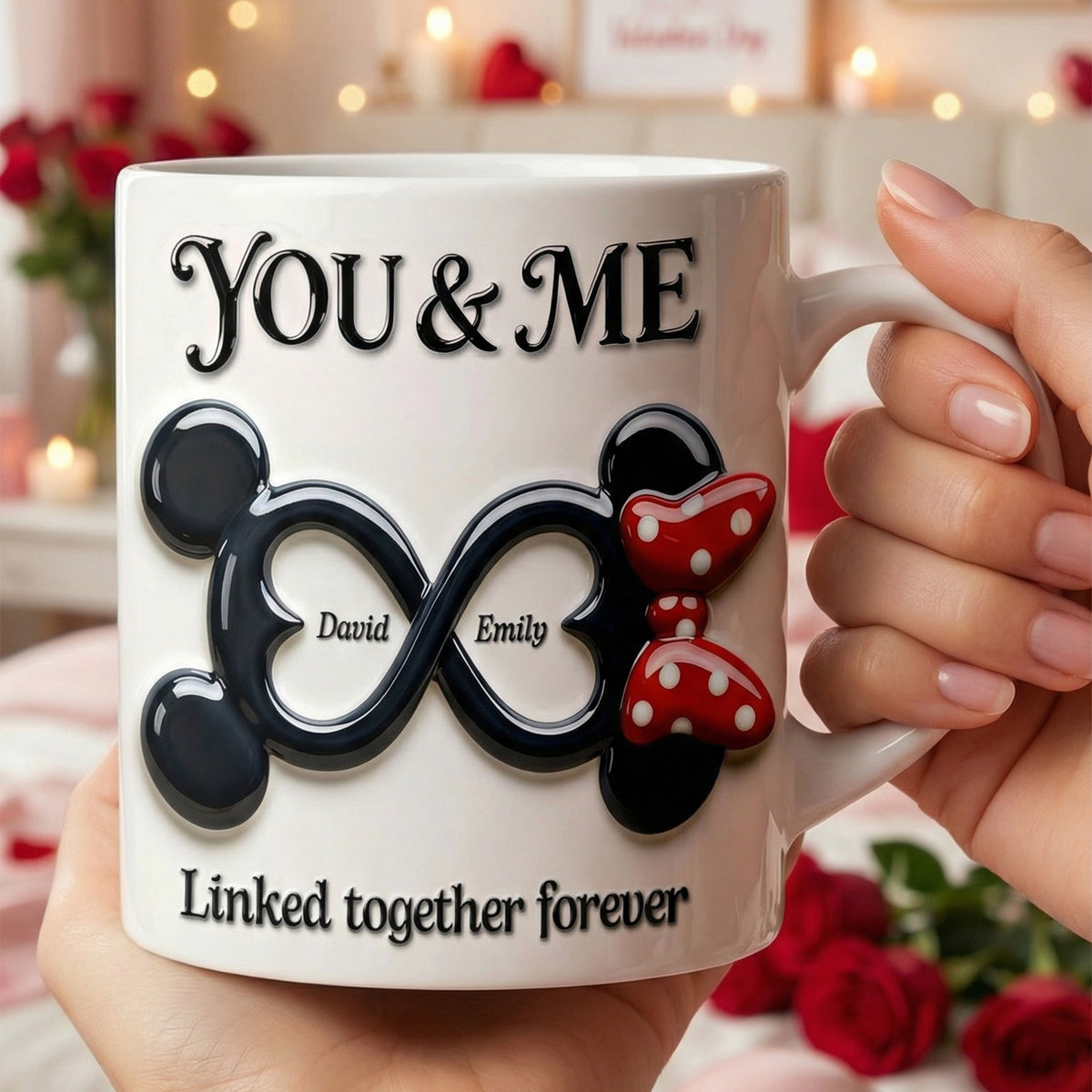 Linked Together Coffee Mug - Personalized Gifts For Couples 06TOQN300126-Homacus