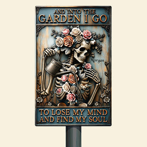 Garden Skull Art Metal Sign - Personalized Gifts For Gardening Lovers 01QHQN100725-Homacus