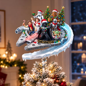 Merry Force-mas Acrylic Christmas Tree Topper - Personalized Gifts For Family 04TYDH091026-Homacus
