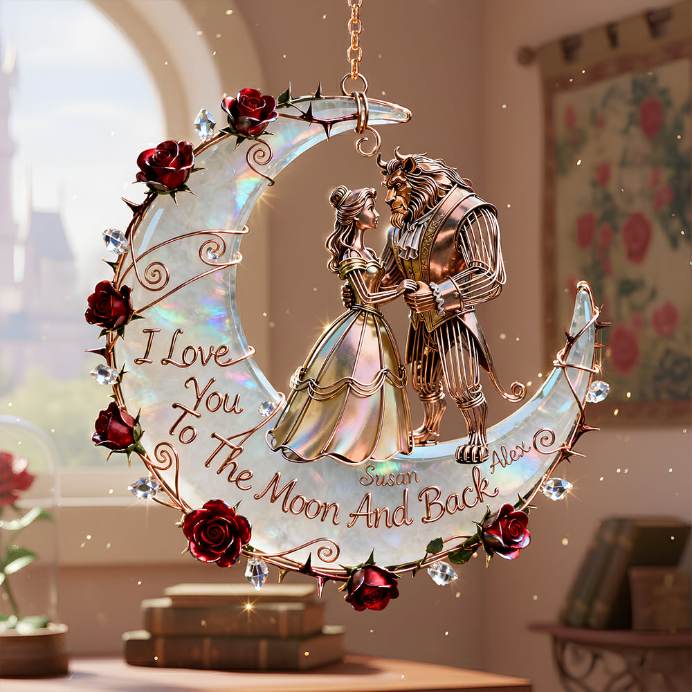 Enchanted Moon Suncatcher Ornament Personalized Gifts For Couple 01OHDT171225-Homacus