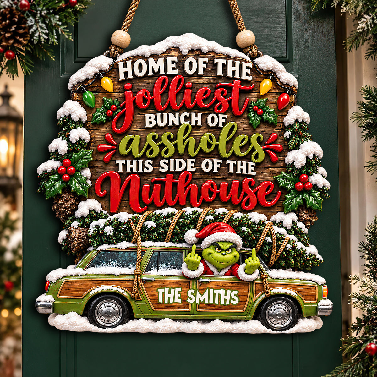 Home Of The Jolliest Acrylic Sign - Personalized Christmas Gifts For Family 08nadt161026-Homacus