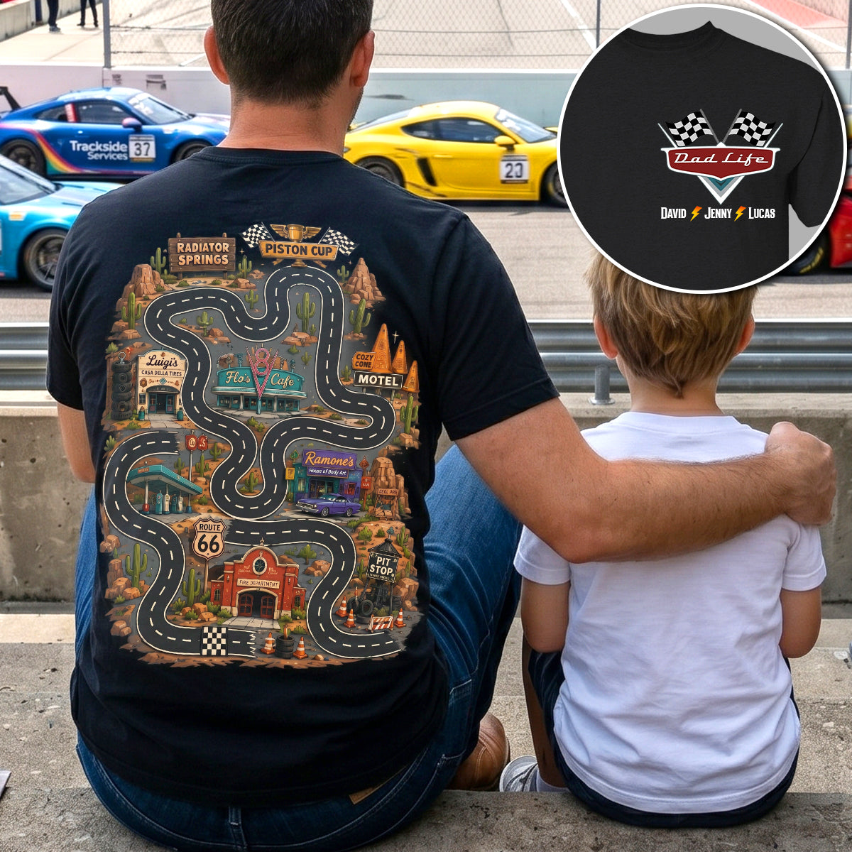 Retro Race Road Map 3D Shirt - Personalized Gifts For Dads 03natn210526-Homacus