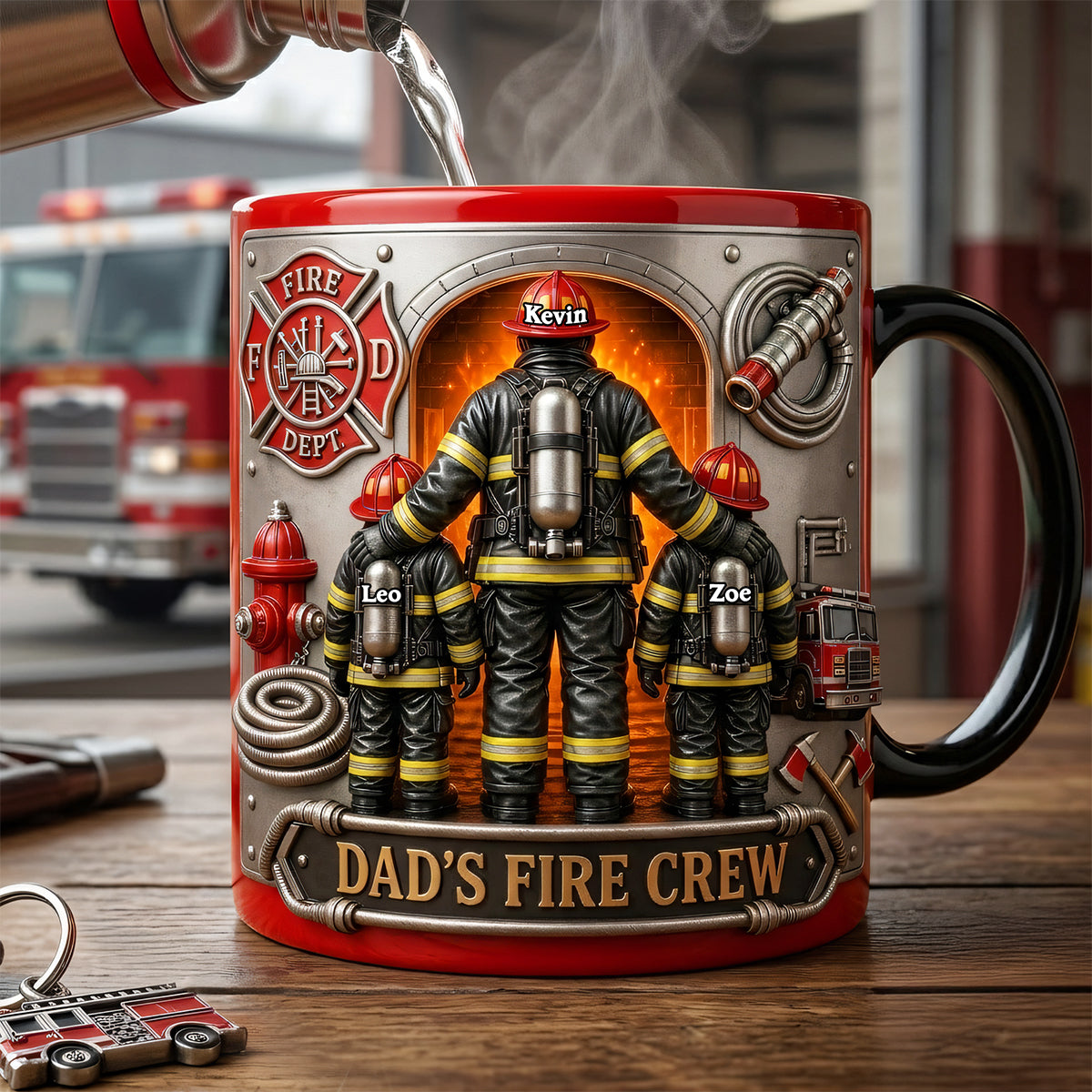 Firefighter Dad Magic Mug - Personalized Gifts For Dads 04tyta050526-Homacus
