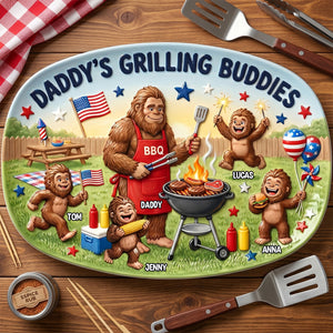 Bigfoot Dad Grilling Plate - Personalized Gifts For Dads 02natn200526-Homacus