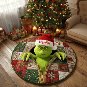 Christmas Fun Quilted Round Mat Personalized Gifts 05NAMG231025-Homacus