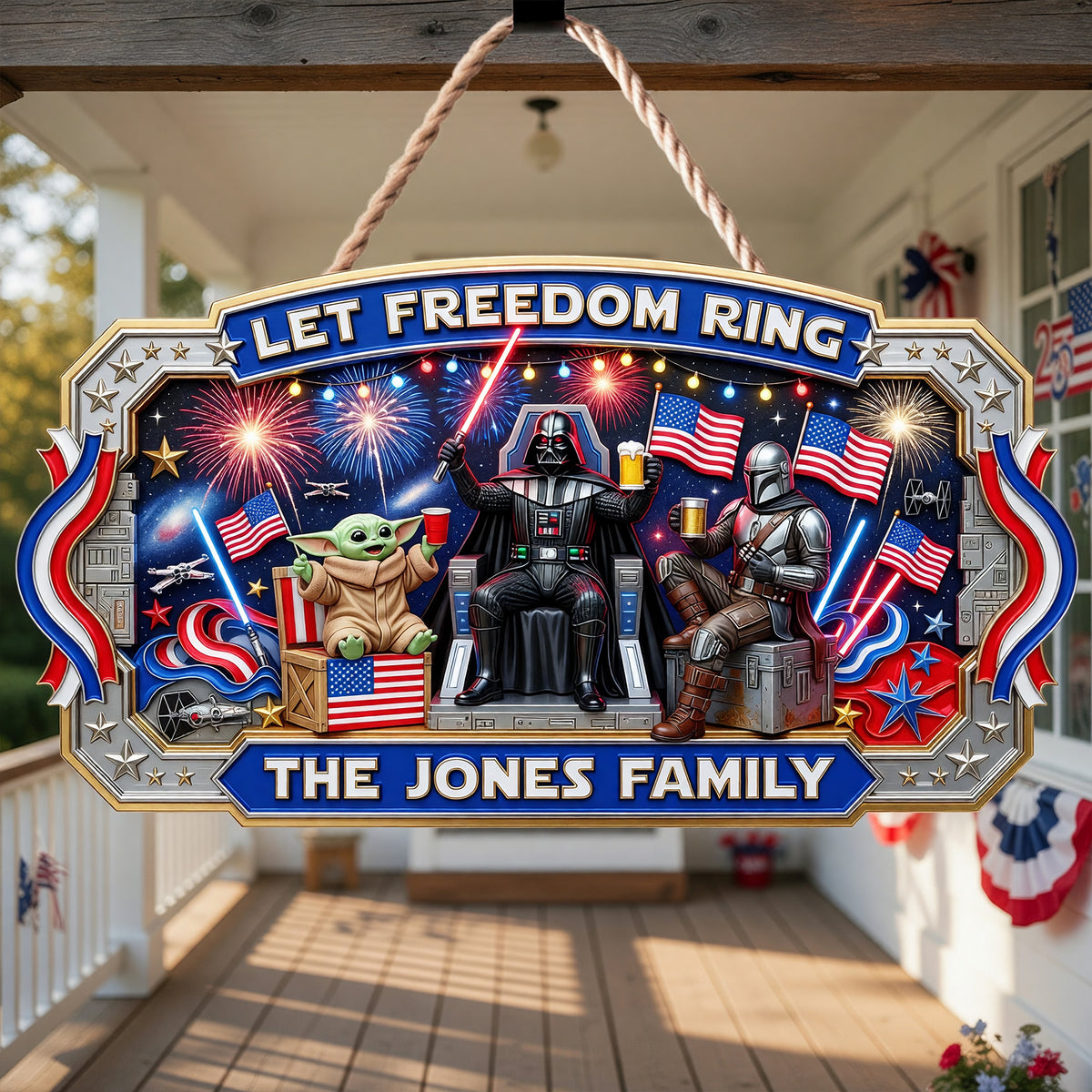 Let Freedom Ring - Celebrated America 250th Anniversary Acrylic Sign - Personalized Gifts For Family 04toqn030626
