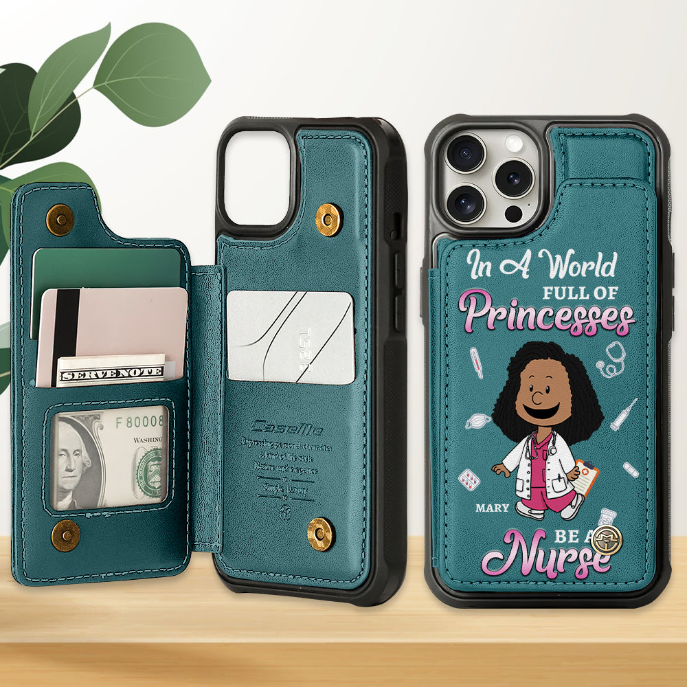 Personalized Gift For Nurse Leather Flip Wallet Phone Case 01XQMH240225HG-Homacus