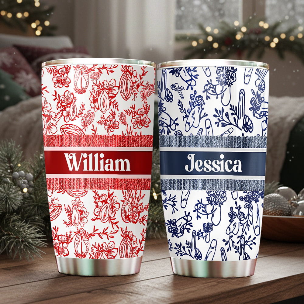 Playful Pattern Tumbler - Personalized Gifts For Couples 02LALU281025-Homacus